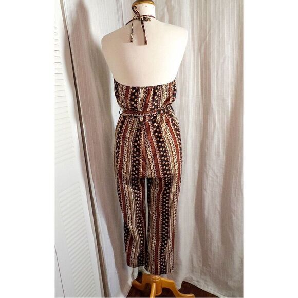 Boutique | Women’s | Jumpsuits | M | Brown Halter Abstract Romper - Picture 4 of 6